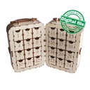 DXF, SVG file for laser Advent calendar Vintage Suitcase, Christmas bell with bow, snowflakes, holly night, poinsettia Plywood or MDF 3.2 mm