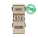 DXF, SVG file for laser Wooden Perpetual calendar, Advent calendar, Christmas countdown, Retro, Vintage, Plywood or MDF 3.2 mm