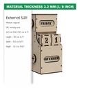 DXF, SVG file for laser Wooden Perpetual calendar, Advent calendar, Christmas countdown, Retro, Vintage, Plywood or MDF 3.2 mm