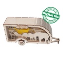 DXF, SVG files Light box Camper Africa, African Big Five, Night lamp, Elephant, Rhino, Buffalo, Lion, Leopard, Material thickness 3.2 mm