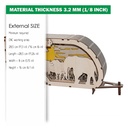 DXF, SVG files Light box Camper Africa, African Big Five, Night lamp, Elephant, Rhino, Buffalo, Lion, Leopard, Material thickness 3.2 mm