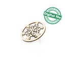 DXF, SVG files for laser Christmas Napkin ring Snowflake, Glowforge, Material thickness 1/8 inch (3.2 mm)