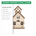 DXF, SVG files for laser Christmas Tea light houses, Three designs, Candle holder, Snowman, Tree, Church, Material 1/8 inch (3.2 mm)