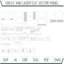DXF, SVG files for laser Christmas Village, Super Big Set, Bundle of 59 pieces, Winter Scene, Glowforge, Plywood or MDF 3.2 mm