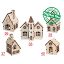 DXF, SVG files for laser Christmas Village, Super Big Set, Bundle of 59 pieces, Winter Scene, Glowforge, Plywood or MDF 3.2 mm