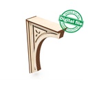DXF, SVG files for laser Decorative Rustic Corbel, Home Decor, Vector project, Glowforge, Material thickness 1/8 inch (3.2 mm)