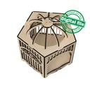 DXF, SVG files for laser Decorative french wooden bird cage, Wedding decor, Glowforge ready, Material thickness 3.2 mm (1/8 inch)