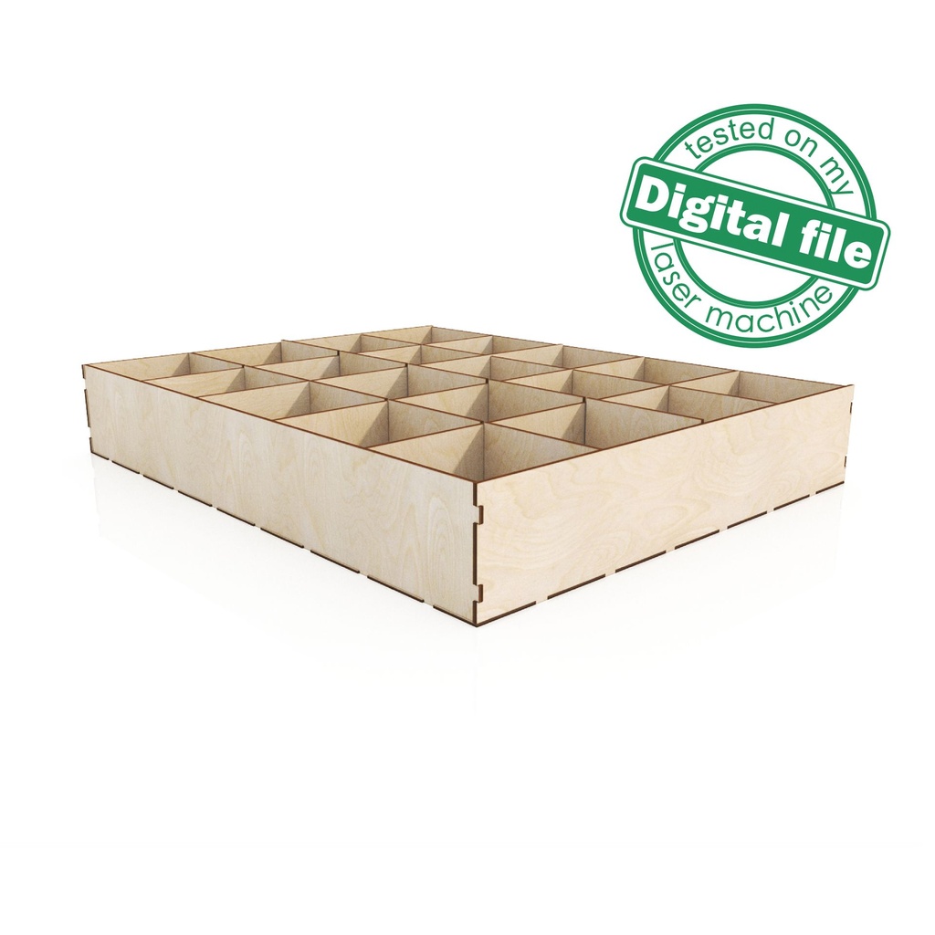 DXF, SVG files for laser Desk organizer, card or spice stand, craft tools display, Glowforge, Material thickness 1/8 inch (3.2 mm)