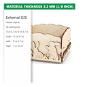 DXF, SVG files for laser Easter Easter eggs stand Bunny, Wooden box 2 Different design, Egg Hunter, Glowforge, Material 1/8 inch (3.2 mm)