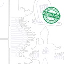 DXF, SVG files for laser Halloween Candle holders, Old castle, Cemetery, Graves, Scary Trees, Material thickness 1/8 inch (3.2 mm)