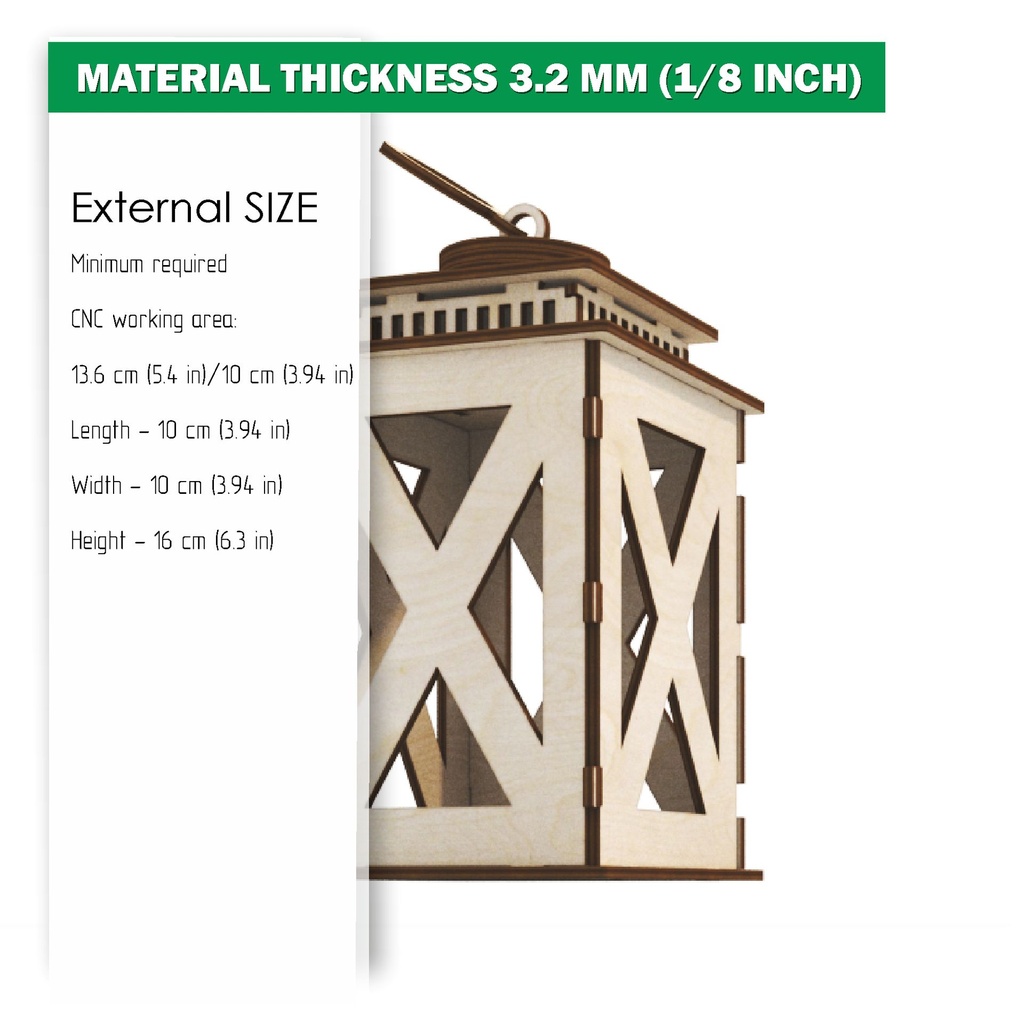 DXF, SVG files for laser Lantern Candle Holder, Five different designs, Outdoor, Indoor decor, Glowforge, Material 1/8 inch (3.2 mm)