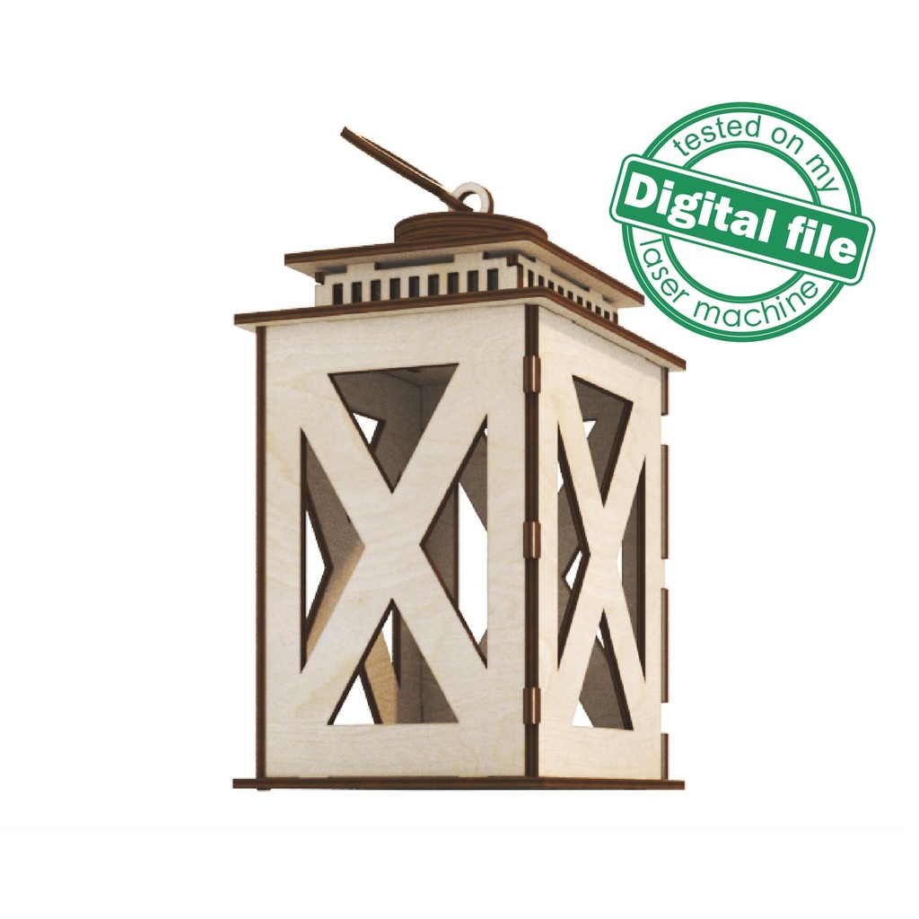 DXF, SVG files for laser Lantern Candle Holder, Five different designs, Outdoor, Indoor decor, Glowforge, Material 1/8 inch (3.2 mm)