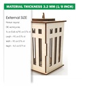 DXF, SVG files for laser Lantern Candle Holder, Five different designs, Outdoor, Indoor decor, Glowforge, Material 1/8 inch (3.2 mm)