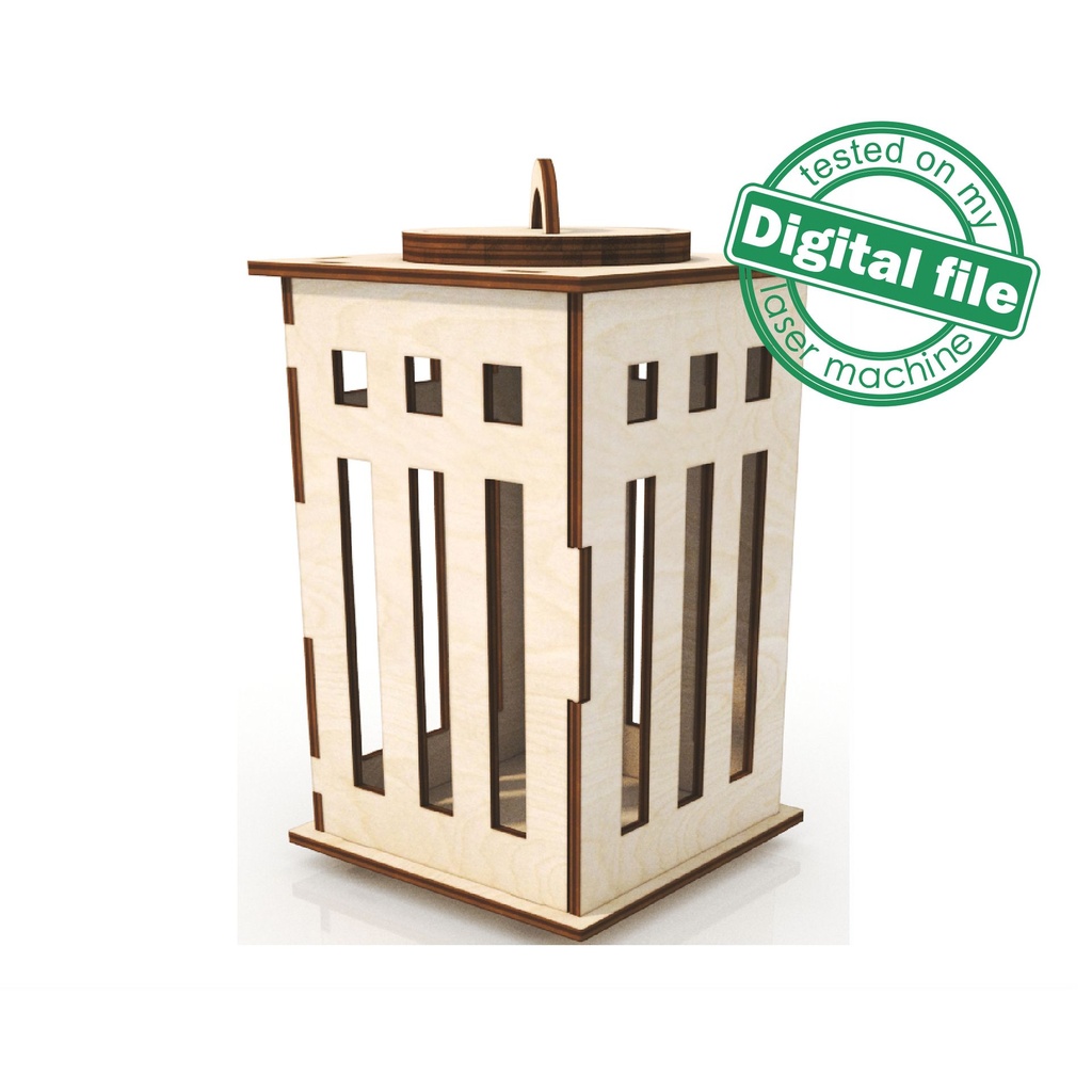 DXF, SVG files for laser Lantern Candle Holder, Five different designs, Outdoor, Indoor decor, Glowforge, Material 1/8 inch (3.2 mm)
