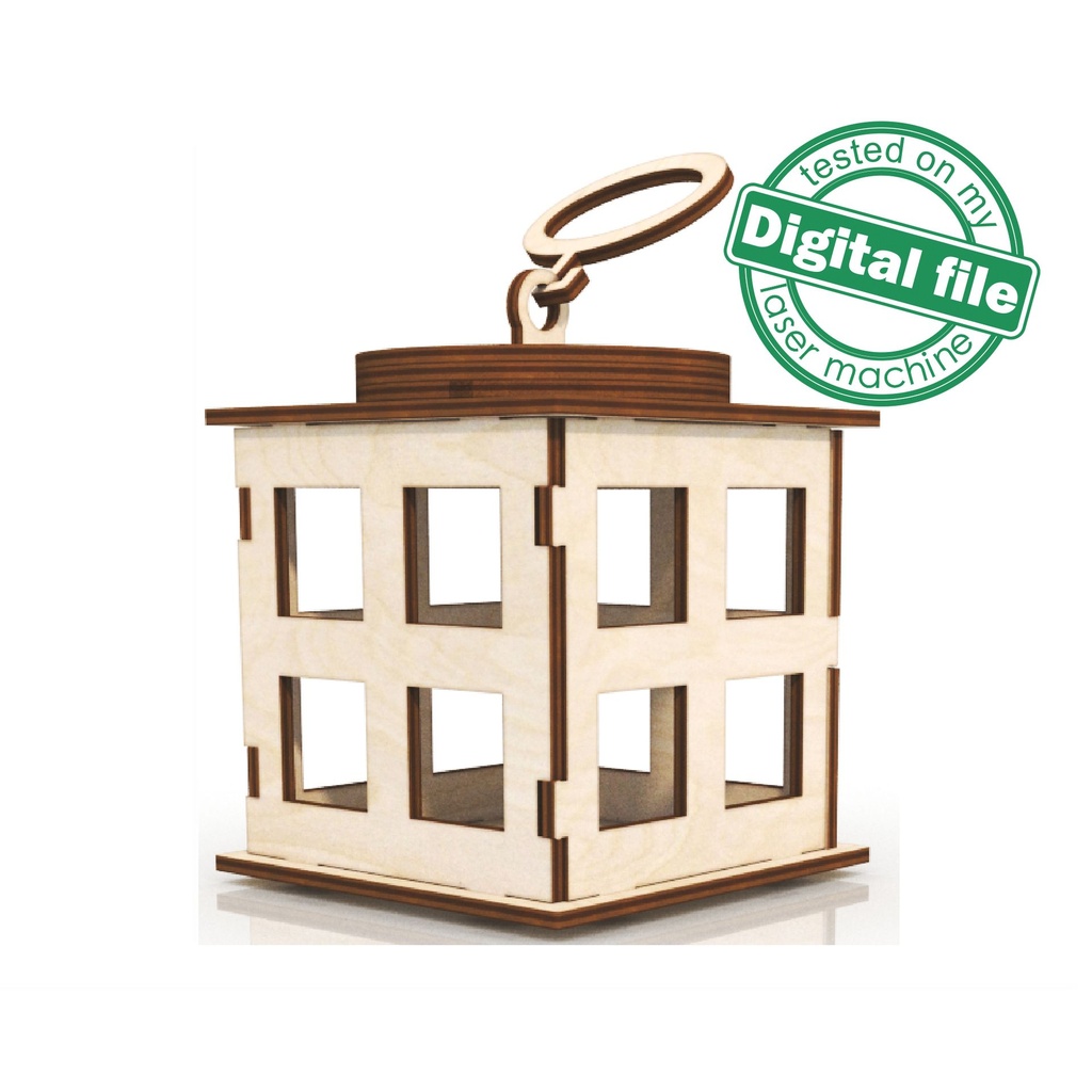 DXF, SVG files for laser Lantern Candle Holder, Five different designs, Outdoor, Indoor decor, Glowforge, Material 1/8 inch (3.2 mm)