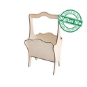 DXF, SVG files for laser Large Wooden Magazine Rack, Vintage Magazine Holder, Home Office, CNC Router, Material thickness 6 mm