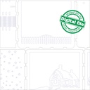 DXF, SVG files for laser Light box Christmas Village, Shadow box, Light-up Christmas, Glowforge, Material thickness 1/8 inch (3.2 mm)