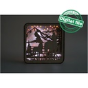 DXF, SVG files for laser Light box Horses, Mountain, Starry Sky, Shadow box, Glowforge, Material thickness 1/8 inch (3.2 mm)