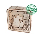 DXF, SVG files for laser Light box Lighthouse, Ship, Vector project, Glowforge, Material thickness 1/8 inch (3.2 mm)