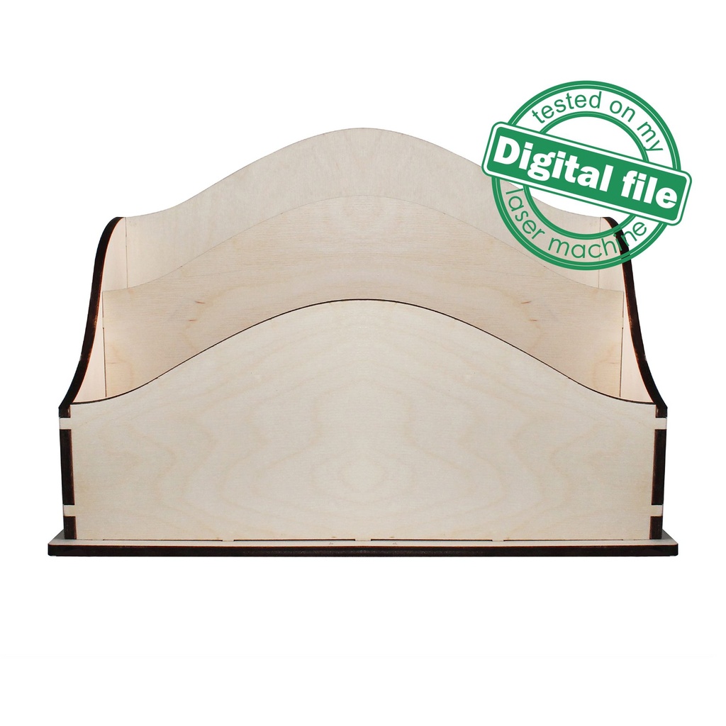 DXF, SVG files for laser Magazine holder, Storage paper, Home Office, Cafe Paris, Glowforge, Two different material thickness 3.2 / 6.4 mm