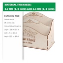 DXF, SVG files for laser Magazine holder, Storage paper, Home Office, Cafe Paris, Glowforge, Two different material thickness 3.2 / 6.4 mm