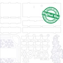 DXF, SVG files for laser Retro Christmas Wooden Suitcase, Vintage Christmas Ornament box, Plywood or MDF 3.2 mm