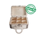 DXF, SVG files for laser Retro Christmas Wooden Suitcase, Vintage Christmas Ornament box, Plywood or MDF 3.2 mm