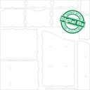 DXF, SVG files for laser Small Wooden Chest of Drawers, Box Storage, father's day gift, tool organization ideas, Material thickness 3.2 mm