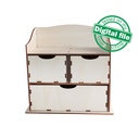 DXF, SVG files for laser Small Wooden Chest of Drawers, Box Storage, father's day gift, tool organization ideas, Material thickness 3.2 mm