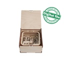 DXF, SVG files for laser Tiny cute christmas Light box in the Gift Box, Bear family, Winter Forest, Glowforge, Material 1/8 inch (3.2 mm)