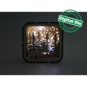DXF, SVG files for laser Tiny cute christmas Light box in the Gift Box, Bear family, Winter Forest, Glowforge, Material 1/8 inch (3.2 mm)