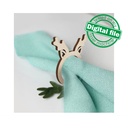 Christmas Napkin ring 5 Different design, Svg, Dxf, Pdf Formats, Laser Cut, Deer, Tree, Star, Ornament ring, table setting, christmas decor