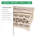 DXF, SVG files for laser Wedding card box, money box  Vector project, Glowforge, Material thickness 1/8 inch (3.2 mm)