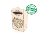 DXF, SVG files for laser Wedding card box, money box, Vector projects, Glowforge, Engagement Card Box, Wedding Decor 1/8 inch (3.2 mm)