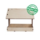 DXF, SVG files for laser Wooden Bird feeder, Glowforge, Vector Project, Two different material thickness 3.2 / 6.4 mm