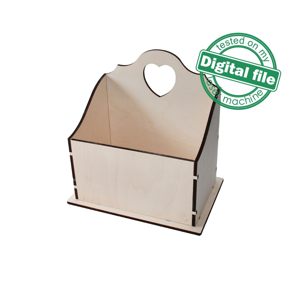 DXF, SVG files for laser Wooden Desk Organiser, Magazine Holder, Storage paper, Home Office, Vintage Atelier, Material thickness 3.2 mm