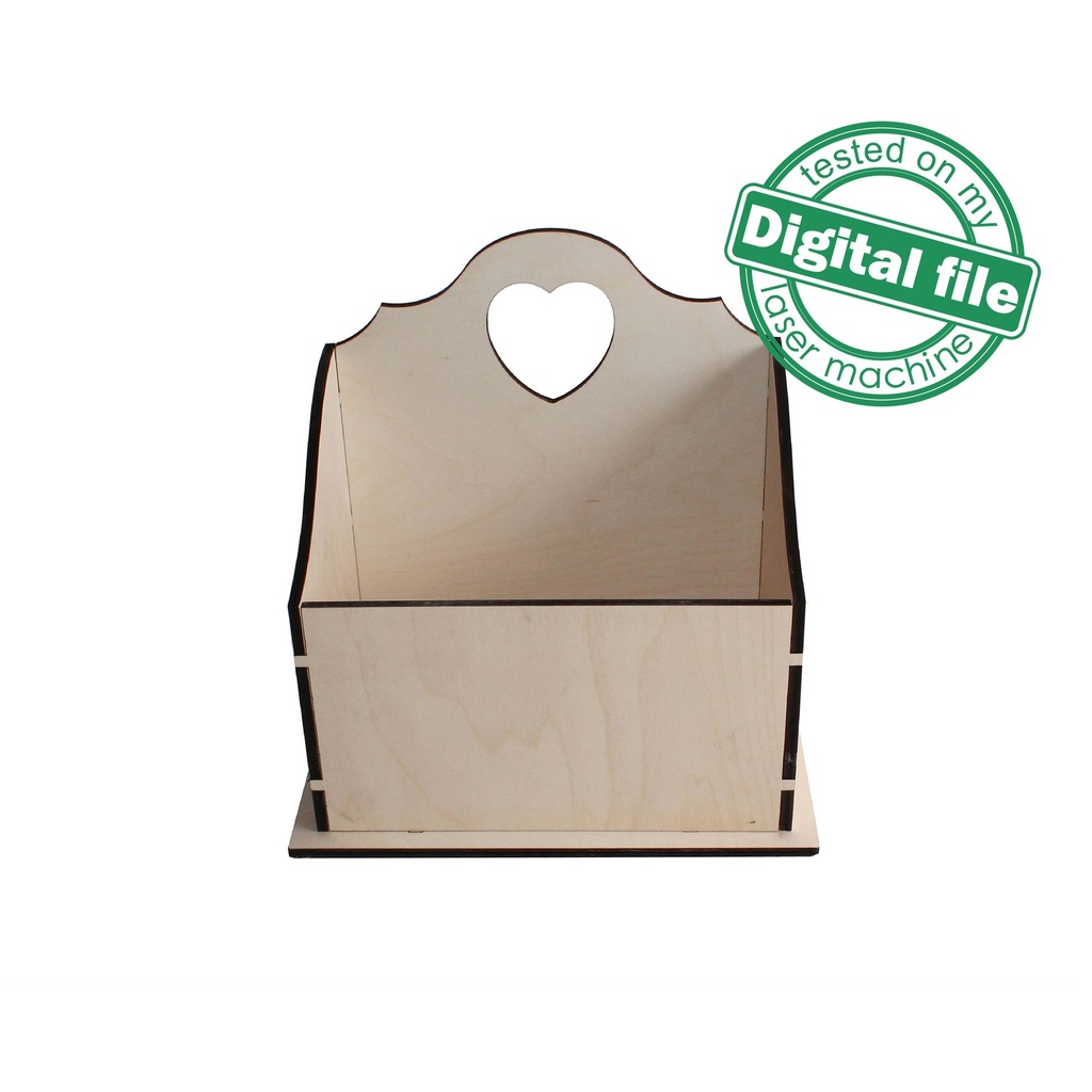 DXF, SVG files for laser Wooden Desk Organiser, Magazine Holder, Storage paper, Home Office, Vintage Atelier, Material thickness 3.2 mm