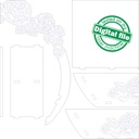 DXF, SVG files for laser Wooden basket with roses, Glowforge, Gift Ideas, Wedding Decoration, Material thickness 1/8 inch (3.2 mm)