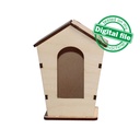 DXF, SVG files for laser decorative Birdhouse, Vector project, Glowforge ready, Material thickness 1/8 inch (3.2 mm)