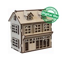 DXF files for laser Decorative scandinavian doll house or cafe, night lamp, gift box, svg Files, Glowforge, Plywood or MDF 3.2 mm