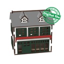 DXF files for laser Decorative scandinavian doll house or cafe, night lamp, gift box, svg Files, Glowforge, Plywood or MDF 3.2 mm