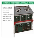 DXF files for laser Decorative scandinavian doll house or cafe, night lamp, gift box, svg Files, Glowforge, Plywood or MDF 3.2 mm