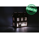 DXF files for laser Decorative scandinavian doll house or cafe, night lamp, gift box, svg Files, Glowforge, Plywood or MDF 3.2 mm