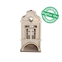 DXF, SVG files for laser Light-up scandinavian house, tea light candle holder, Christmas Nursery decor, Glowforge, Material 1/8'' (3.2 mm)