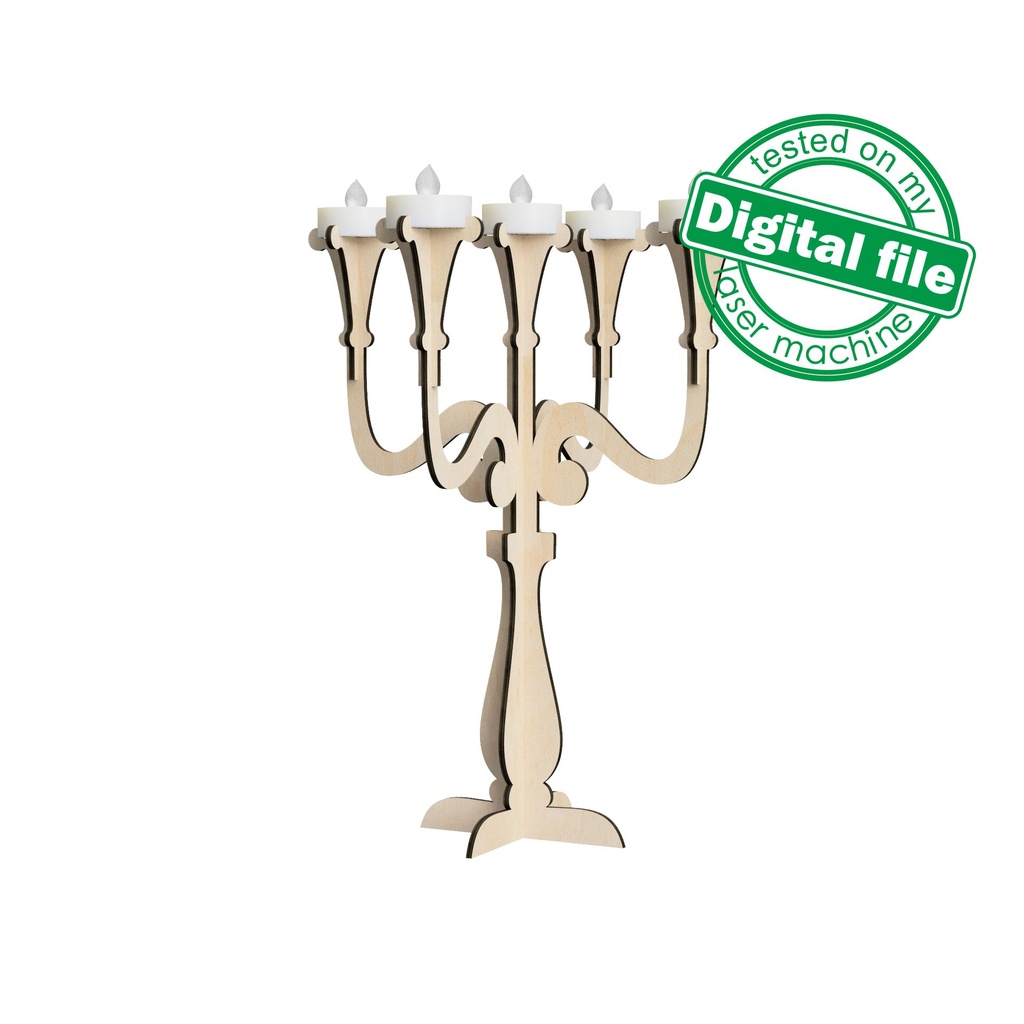 DXF, SVG files for laser Tea light Сandle holder, centerpieces table decor, Wedding, Halloween, bachelor party, Material 1/8'' (3.2 mm)