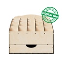 DXF, SVG Files for Laser Desktop Organizer Box, Drawer Storage, Display for Craft Tools, Brushes, Pencils, Paper, Material 1/8"(3.2mm)