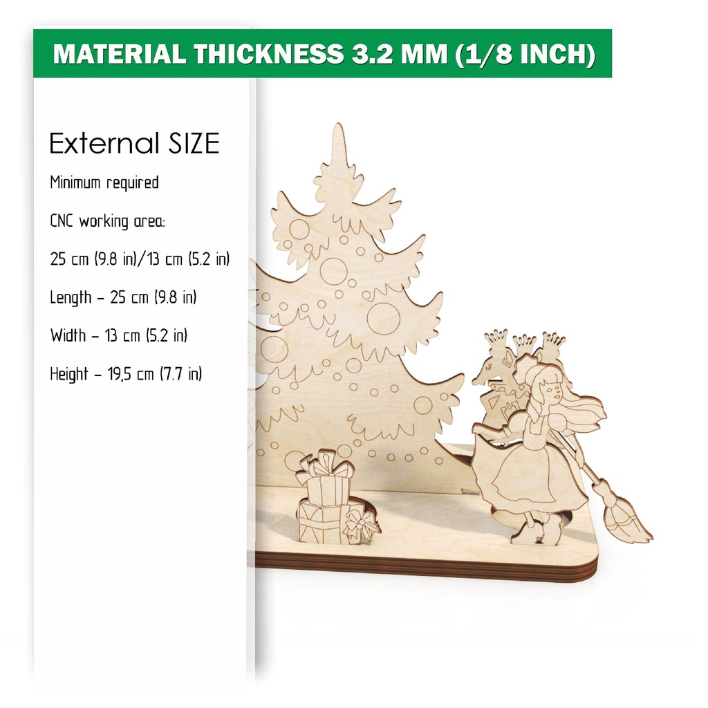 DXF, SVG files for laser Tea Candle holders Nutcracker, Centerpiece decor, Light-up Christmas, Files for Glowforge, Material 1/8'' (3.2 mm)