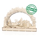 DXF file for laser Large Wooden Decoration Electrically Illuminated Light Arch,Wood Schwibbogen, Centerpiece, Light-up Christmas, SVG, PDF