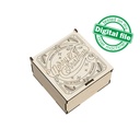 DXF, SVG files for laser Vintage Merry Christmas, Retro Christmas gift box, Engraved calligraphy, Glowforge, Material thickness 3.2 mm