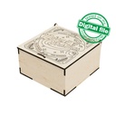 DXF, SVG files for laser Vintage Merry Christmas, Retro Christmas gift box, Engraved calligraphy, Glowforge, Material thickness 3.2 mm